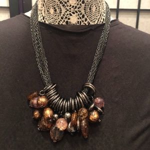 NY & Company Beaded Statement Necklace